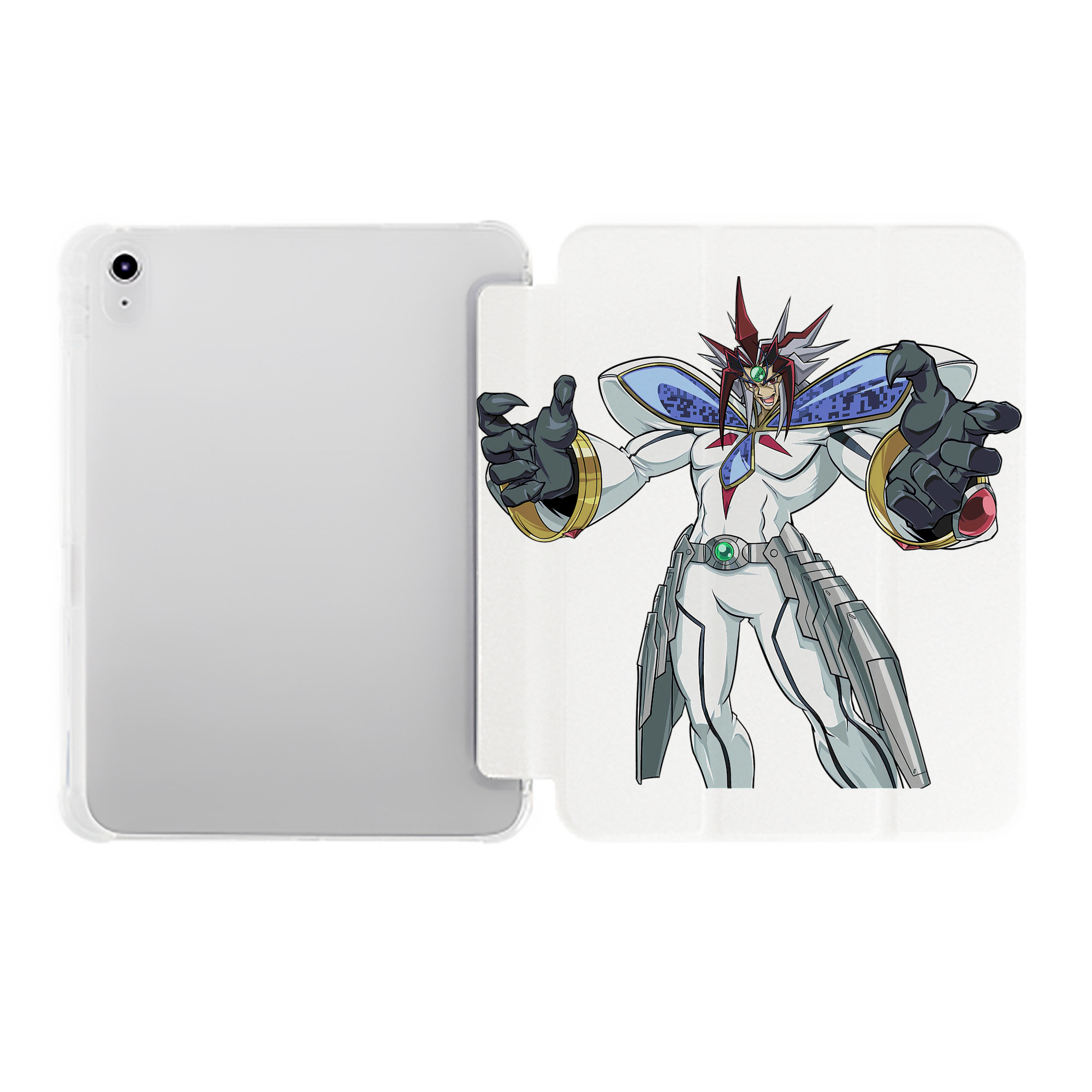 （画像用） 遊☆戯☆王 Yu-Gi-Oh! IPad ケース ペン収納付き 三つ折りスタンド PUレザー×シリコン 対応機種9.5/10.5/10.9インチ